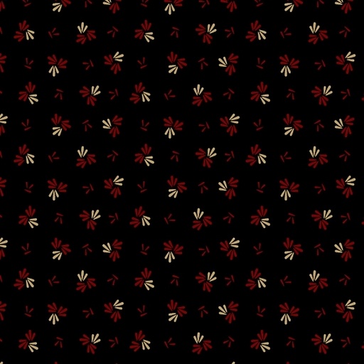 [MB-170872-BLK] Strawberry Emery Petal Pusher Black by Pam Buda for Marcus Fabrics