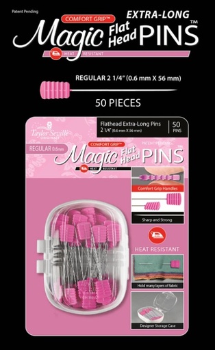 [TS-220-290] Magic Pins Flathead Extra Long Regular 0.6mm 50pc