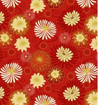 [LAI-A866-2] Year of the Dragon Floral Red