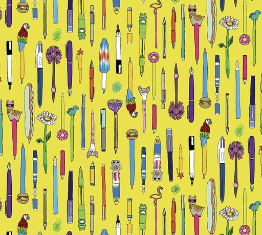 [WF-54235-4] Pen Pals Collection Limon by Heather Givens for Windham Fabrics