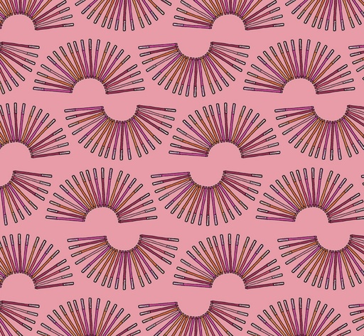 [WF-54238-18] Pen Pals Mr. Pen Coral by Heather Givens for Windham Fabrics