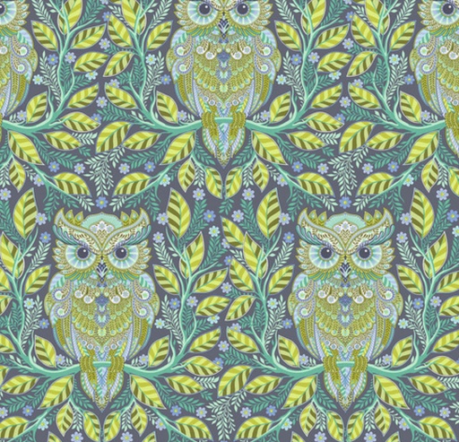 [FR-PWTP244-STRLT] Full Moon Forest II Hootie Patootie Starlight by Tula Pink for Free Spirit