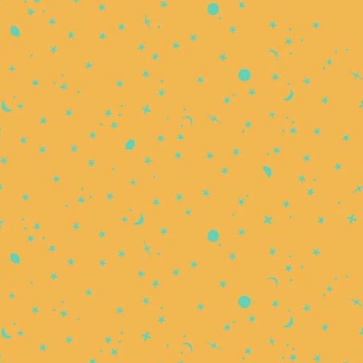 [FR-PWTP254-PAPY] Tula Pink True Colors Space Sprinkles Papaya by Tula Pink for Freespirit