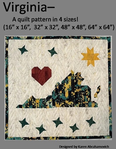 [QVT-VA-PAT] Virginia Quilt Pattern by Karen Abrahamovich