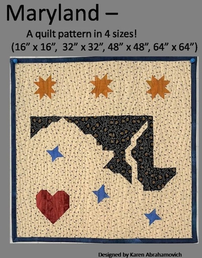 [QVT-MD-PAT] Maryland Quilt Pattern by Karen Abrahamovich