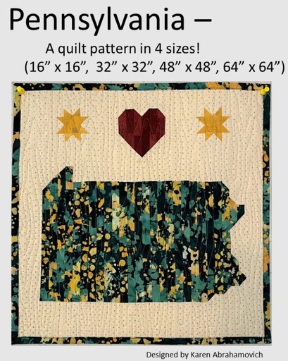 [QVT-PA-PAT] Pennsylvania Quilt Pattern by Karen Abrahamovich