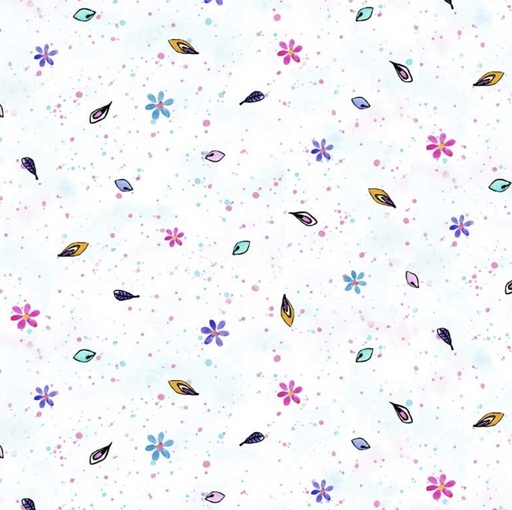 [PB-5567-WP] Flower to the Sun Tossed Petals White