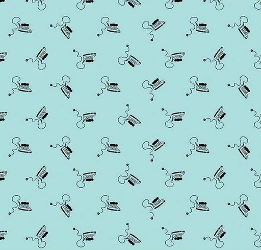 [RB-15261-AQUA] Press On Mini Irons Aqua