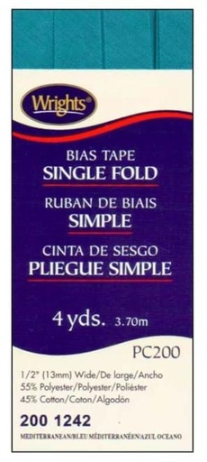 [WRI-117200-1242] Wright'S Single Fold Bias Tape Mediaterranean