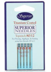 [SUP-132-80-12] Topstitch 80/12 Titanium Coated Needles