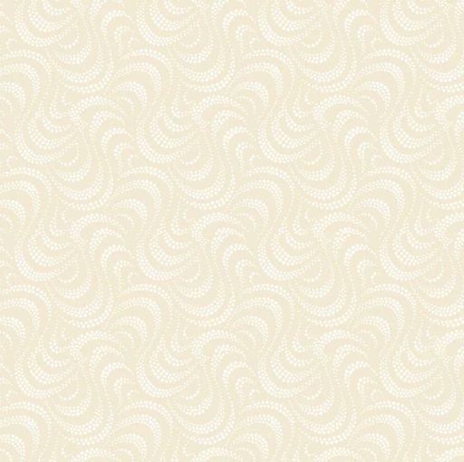 [PB-RA770-01] Ramblings White on Ecru Waves from P&B Textiles