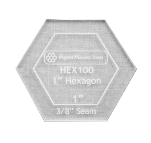 [ACR-HEX100] Acrylic Hexagon 1 Inch Template from Paper Pieces