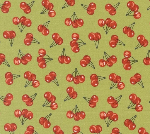 [MOD-20906-18] Farmstead Farm Fresh Cherries Clover by Stacy Iest Hsu for Moda Fabrics