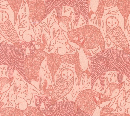 [MOD-48390-18] Woodland Wonder Novelty Animals Blush by Gingiber for Moda Fabrics