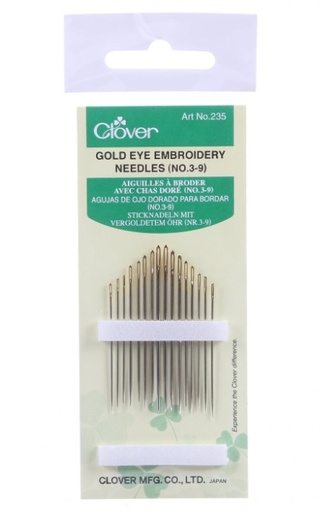 [CL-235] Clover Gold Eye Embroidery Needles
