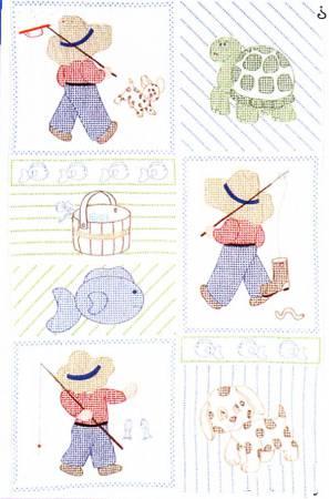 [JD-4060-16] Little Boy Crib Quilt Top From Jack Dempsey Inc