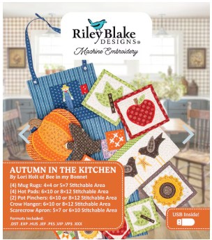 [RB-ME018ALP24R2] Autumn in the Kitchen Machine Embroidery Designs