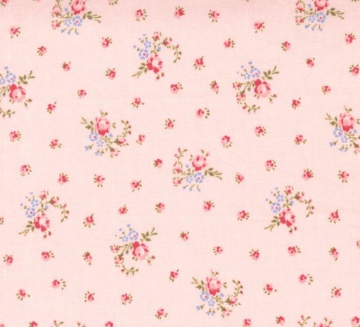 [MOD-3052-17] Hollyhocks and Roses Little Roses Hollyhock Pink by Bunny Hill Designs for Moda Fabrics