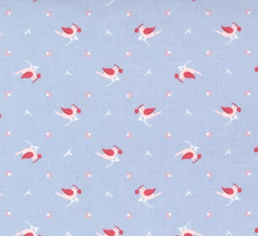 [MOD-3053-13] Hollyhocks and Roses Early Bird Sky by Bunny Hill Designs for Moda Fabrics