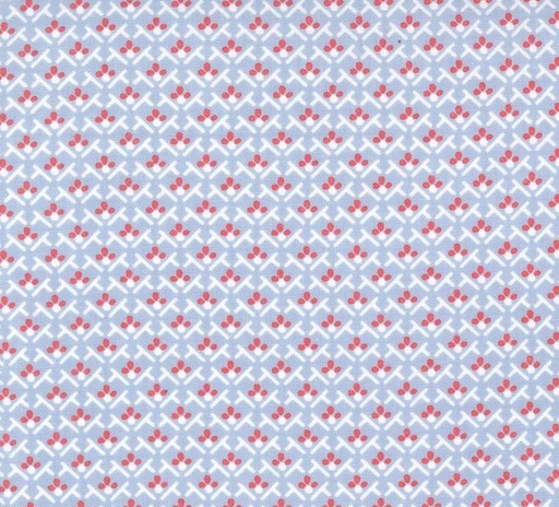 [MOD-3054-13] Hollyhocks and Roses Trellis Flowers Sky by Bunny Hill Designs for Moda Fabrics