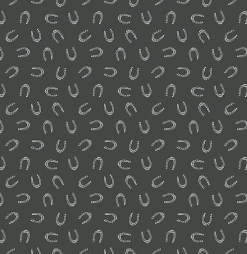 [RB-15497-GRAPH] Cowboys Horseshoes Graphite by Echo Park Paper Co for Riley Blake Designs