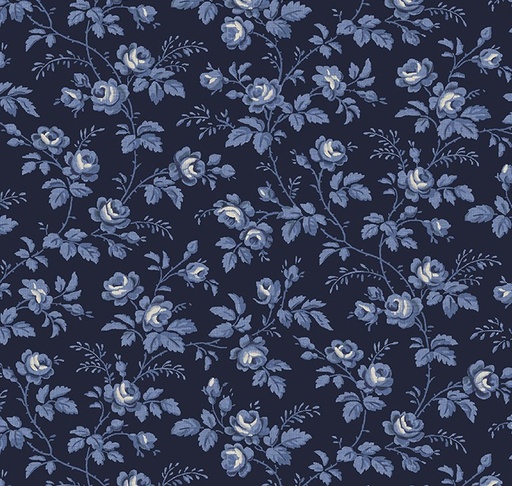 [WF-54369-2] Jasper Blue Rose Hedge Indigo by Whistler Studios for Windham Fabrics