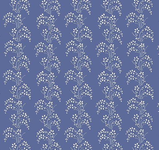 [WF-54368-5] Jasper Blue Border Lace Chambray by Whistler Studios for Windham Fabrics