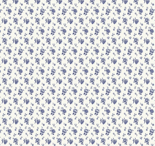 [WF-54371-1] Jasper Blue Calico Ivory by Whistler Studios for Windham Fabrics