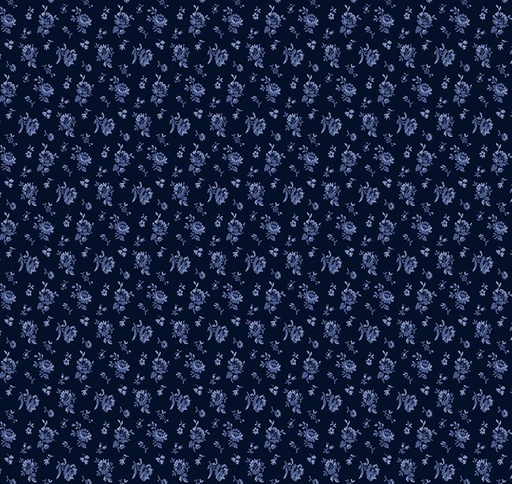 [WF-54371-2] Jasper Blue Calico Indigo by Whistler Studios for Windham Fabrics