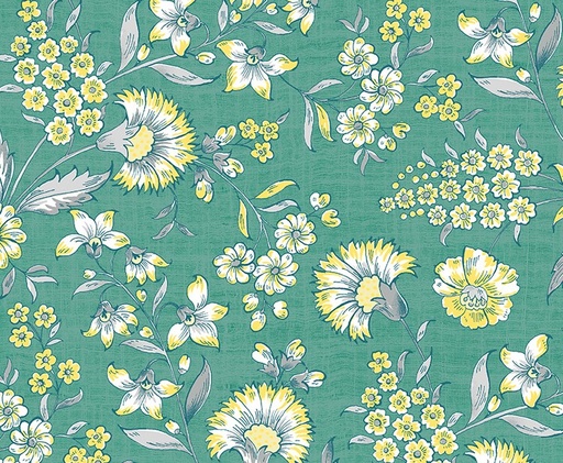 [WF-54374-2] Fanfare Jacobean Garden Jade by Whistler Studios for Windham Fabrics