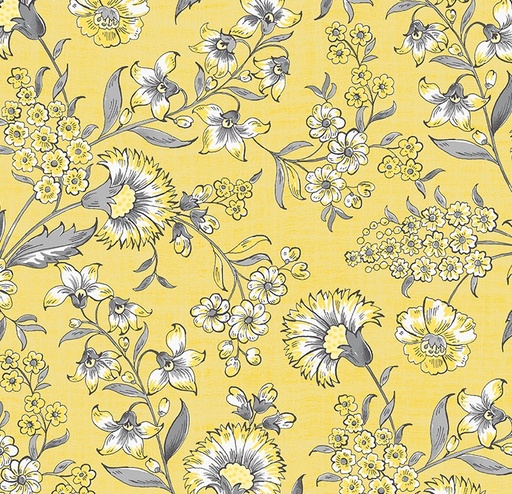 [WF-54374-1] Fanfare Jacobean Garden Yellow by Whistler Studios for Windham Fabrics