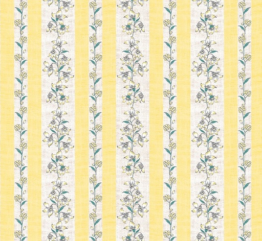 [WF-54375-1] Fanfare Vining Lilies Yellow by Whistler Studios for Windham Fabrics