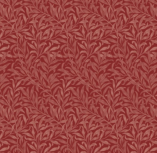 [FR-PWWM030.RED] The Cotswold Holiday Collection Willow Boughs Red by The Original Morris & Co for FreeSpirit Fabrics