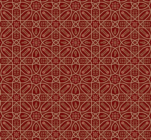 [FR-PWWM046.WINE] The Cotswold Holiday Collection Brophy Trellis Wine by The Original Morris & Co for FreeSpirit Fabrics