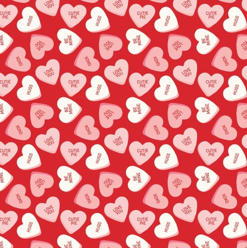 [RB-15500-RED] Sweetheart Main Red by My Mind's Eye for Riley Blake Designs