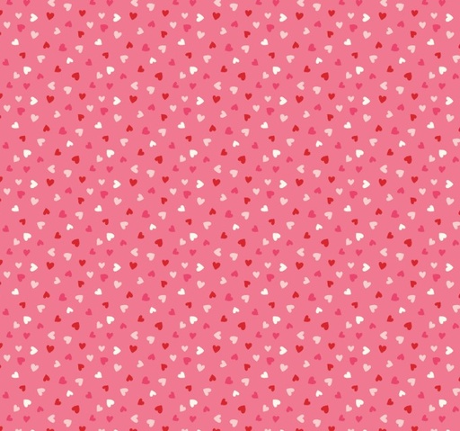 [RB-15505-HTPNK] Sweetheart Heart Toss Hot Pink by My Mind's Eye for Riley Blake Designs