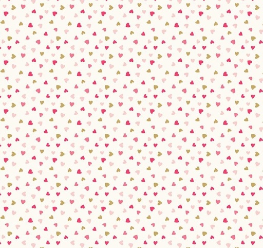 [RB-15505-CRM] Sweetheart Heart Toss Cream Sparkle by My Mind's Eye for Riley Blake Designs