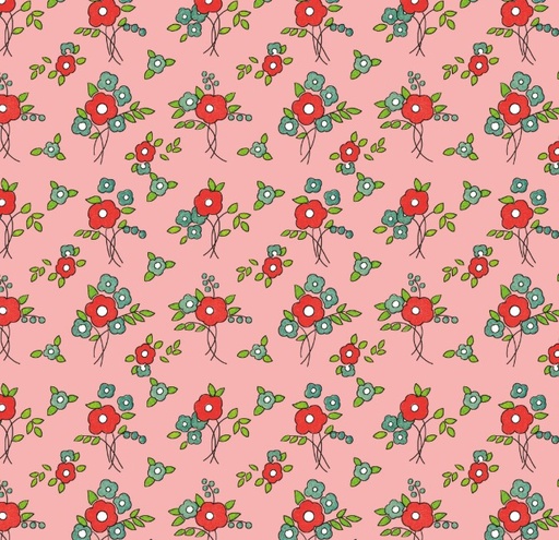 [RB-15386-PINK] Take Heart Floral Pink by J. Wecker Frisch for Riley Blake Designs