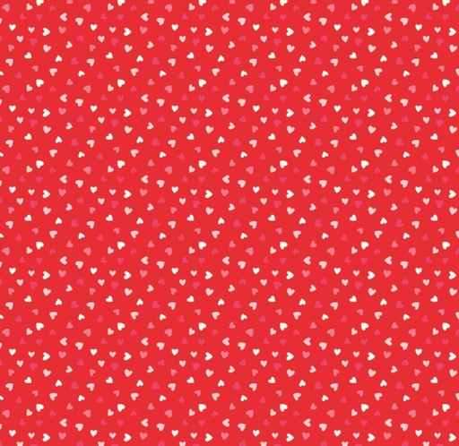 [RB-15505-RED] Sweetheart Heart Toss Red by My Mind's Eye for Riley Blake Designs