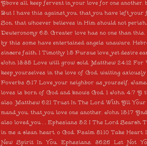 [RB-15388-RED] Take Heart Love Scripture Red by J. Wecker Frisch for Riley Blake Designs