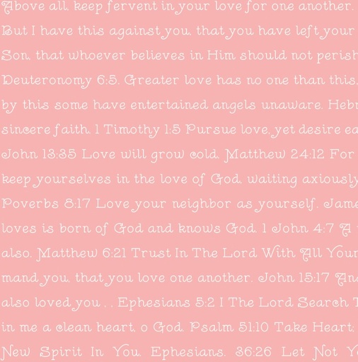 [RB-15388-PINK] Take Heart Love Scripture Pink by J. Wecker Frisch for Riley Blake Designs