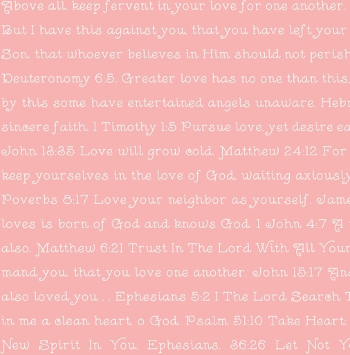 [RB-15388-PINK] Take Heart Love Scripture Pink by J. Wecker Frisch for Riley Blake Designs