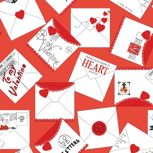 [RB-14137-RED] All My Heart Valentine Greeting Red by J. Wecker Frisch for Riley Blake Designs