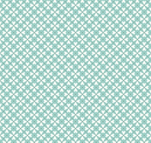 [RB-15405-AQUA] You & Me Hearts Grid Aqua by Sandy Gervais for Riley Blake Designs