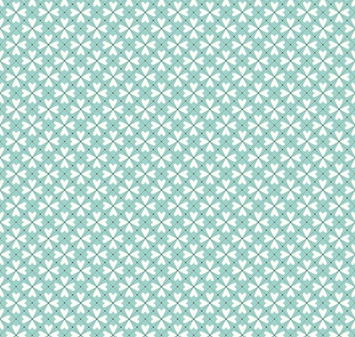 [RB-15405-AQUA] You & Me Hearts Grid Aqua by Sandy Gervais for Riley Blake Designs