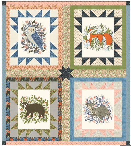 [PP-FrolicFloralsK] Frolic in Florals Quilt Kit by Gingiber from Moda