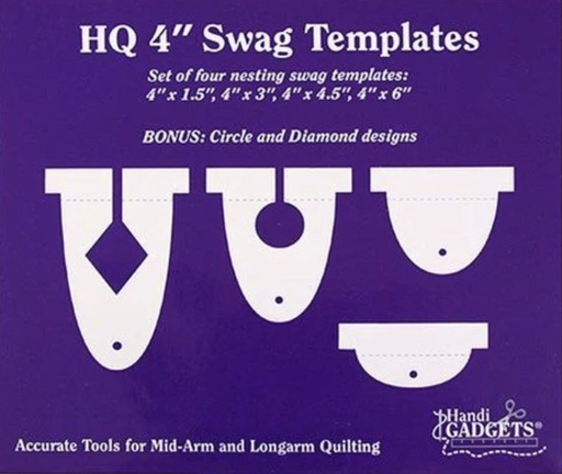 [HQ-RULERSWAGS4] Handiquilter Swags Ruler Set 4 Inch