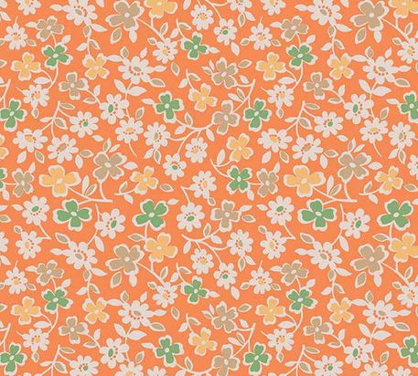 [RB-WB14672-Pumpkin] Autumn Wide Back Cosmos Pumpkin