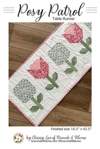 [MOD-2406] Posy Patrol Table Runner Pattern by Chrissy Lux
