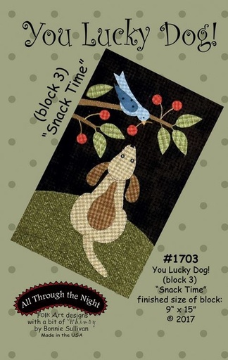 [ATN-1703] You Lucky Dog Pattern - Block 3: Snack Time by Bonnie Sullivan from All Through the Night